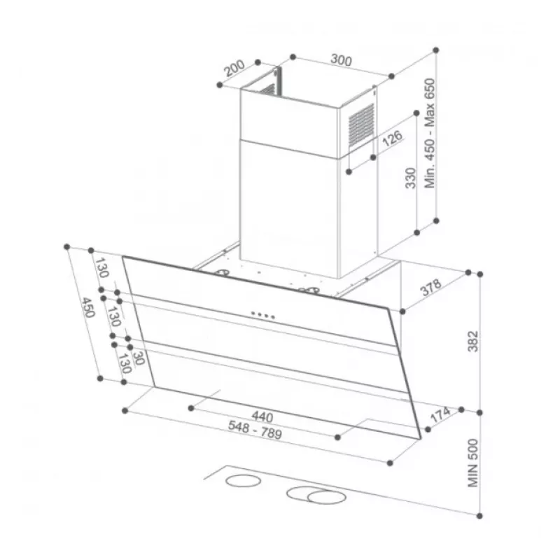 Faber STEELMAX EV8 LED BK/X A55