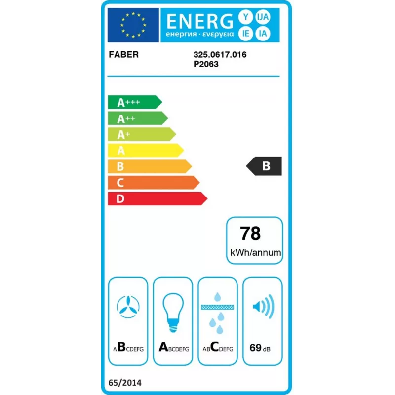 Faber Stilo Glass Smart A90 Wall-mounted Cooker Hood with Wi-Fi App Control, 90cm, Stainless Steel/Glass, A+ Energy, 700 m³/h