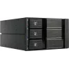Fantec BP-SA2131 3-Bay SAS/SATA Backplane Module for 5.25 inch Bay - Trayless Hot-Swap, 70mm Fan, Black Aluminum 2185