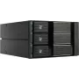 Fantec BP-SA2131 3-Bay SAS/SATA Backplane Module for 5.25 inch Bay - Trayless Hot-Swap, 70mm Fan, Black Aluminum 2185
