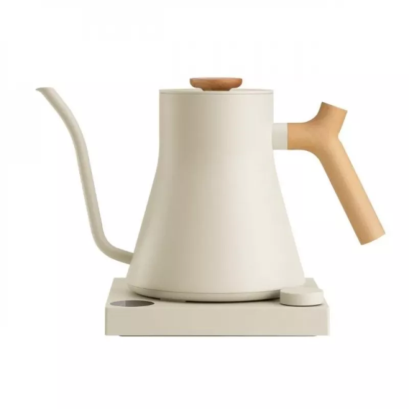 Fellow Stagg EKG PRO Electric Pour-Over Kettle 900ml Sesame Beige with Wooden Handle