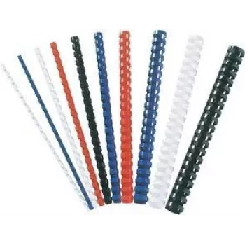 Fellowes 53315 Plastic Binding Combs, 12 mm, 21 Rings, A4, 80 Sheets, Black, 25 Pack