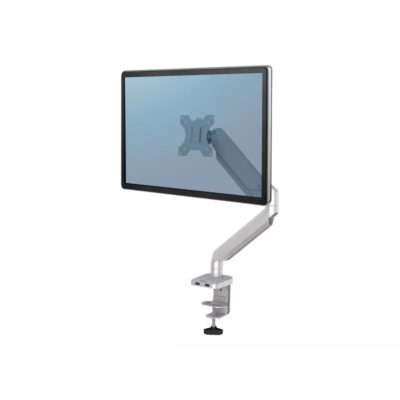 Fellowes Platinum Series Monitor Mount - Adjustable Arm - Aluminium - Silver - Screen Size up to 68.6 cm (27 inch)