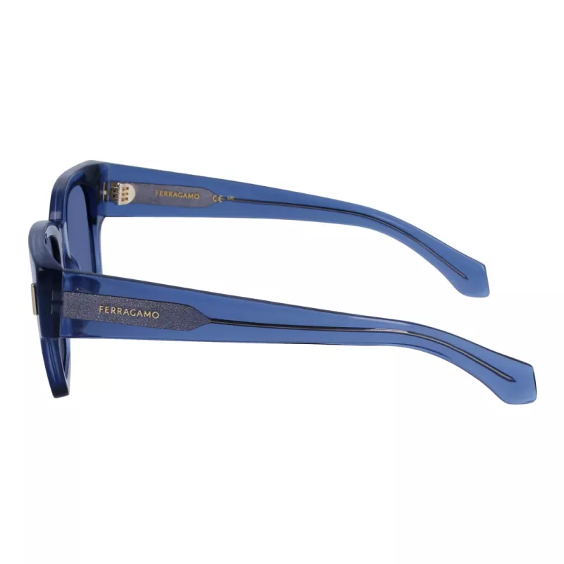 FERRAGAMO Men's Sunglasses SF2010S522143 - Rectangular Acetate Frame, UV400 Protection, 52mm Lens
