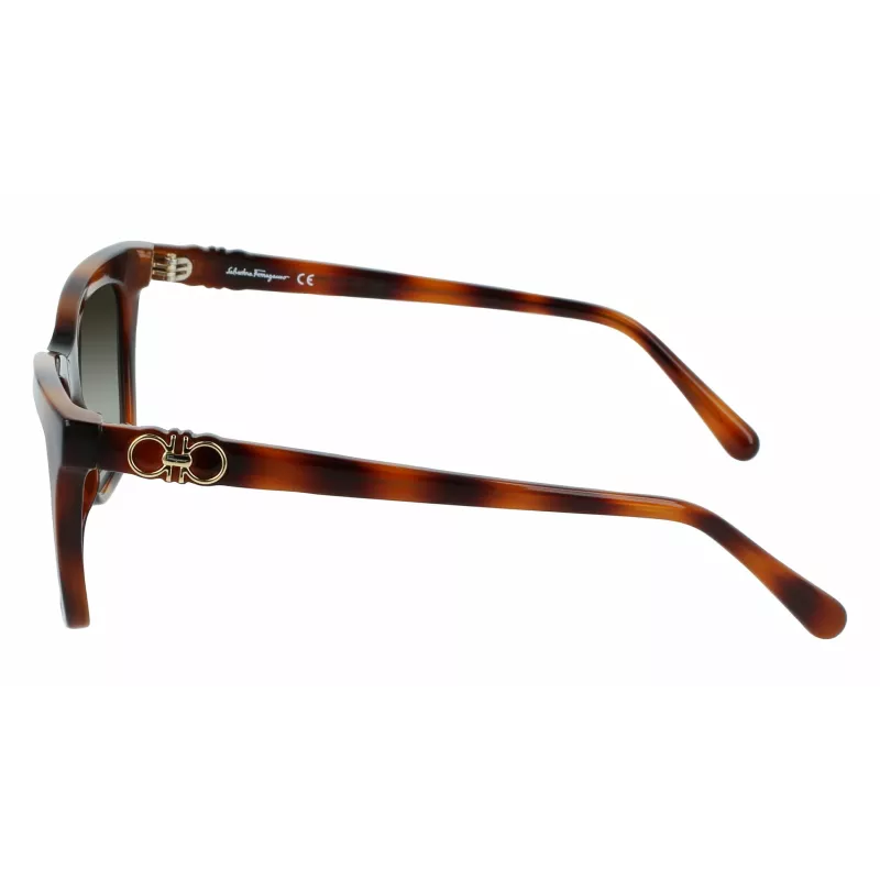 Ferragamo SF1027S-214 Women's Sunglasses Havana Acetate Square Brown Gradient 55mm