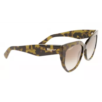 FERRAGAMO SF1061S-246 Women's Sunglasses Havana Acetate Brown Gradient Lens 56/18/145 mm