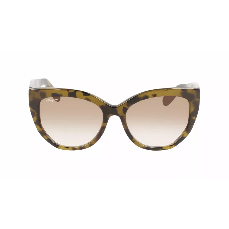 FERRAGAMO SF1061S-246 Women's Sunglasses Havana Acetate Brown Gradient Lens 56/18/145 mm