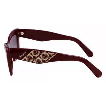 FERRAGAMO SF1081SE-603 Women's Cat Eye Sunglasses Burgundy Brown Gradient 55mm