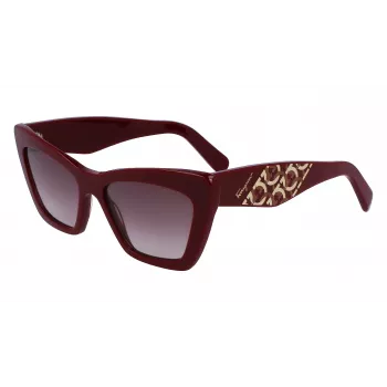 FERRAGAMO SF1081SE-603 Women's Cat Eye Sunglasses Burgundy Brown Gradient 55mm
