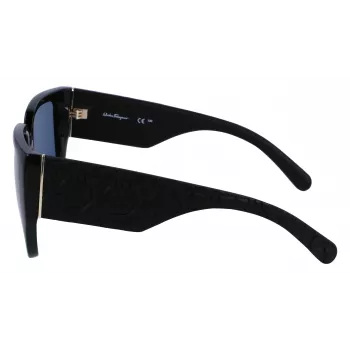 Ferragamo SF1088SE-001 Women's Sunglasses Butterfly Acetate Black Grey 57mm