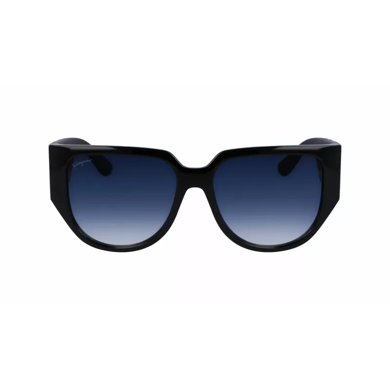 Ferragamo SF1088SE-001 Women's Sunglasses Butterfly Acetate Black Grey 57mm