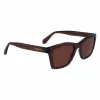 FERRAGAMO SF2001S-232 Unisex Sunglasses Havana Brown Square Acetate Frame Brown Lens 54/20/145 mm