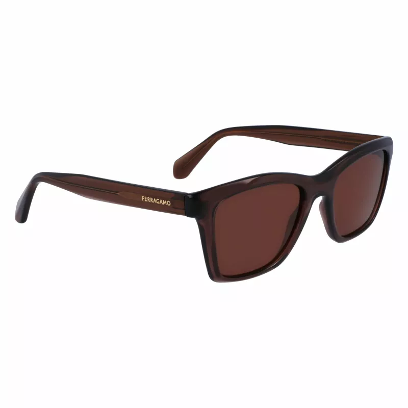 FERRAGAMO SF2001S-232 Unisex Sunglasses Havana Brown Square Acetate Frame Brown Lens 54/20/145 mm