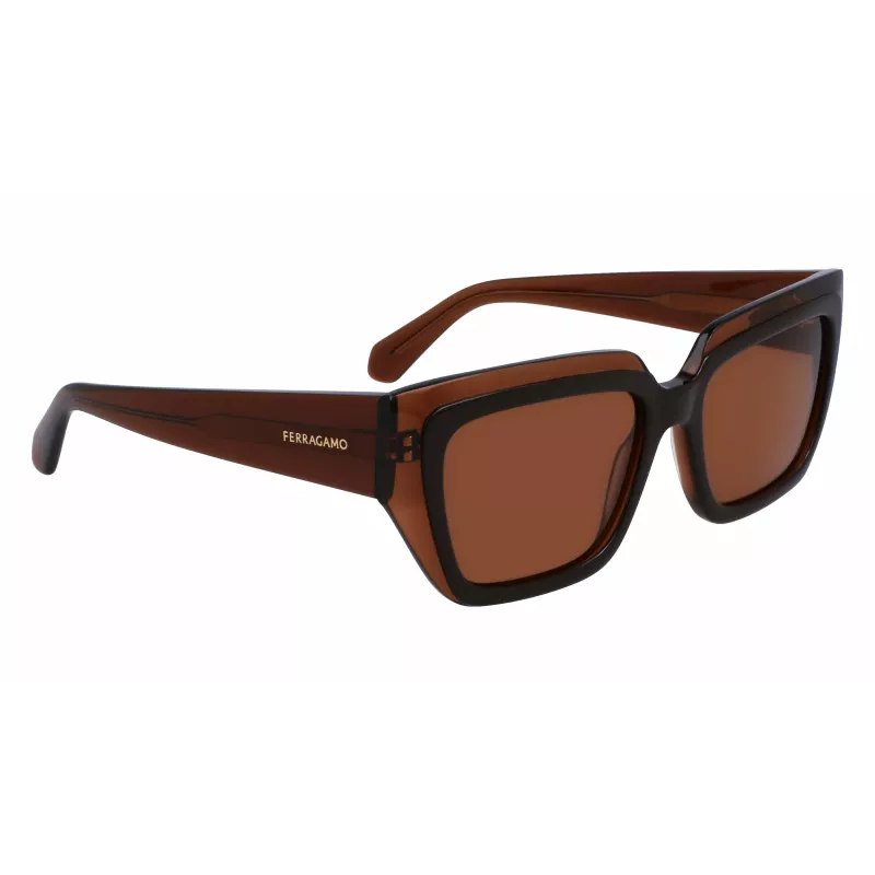 FERRAGAMO SF2002S-233 Women's Sunglasses Havana Acetate Brown Gradient 55/18/140 mm
