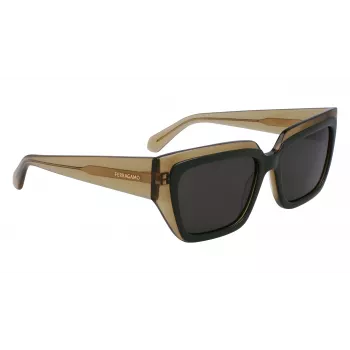 FERRAGAMO SF2002S-327 Women's Sunglasses Havana Acetate Brown Gradient 55mm