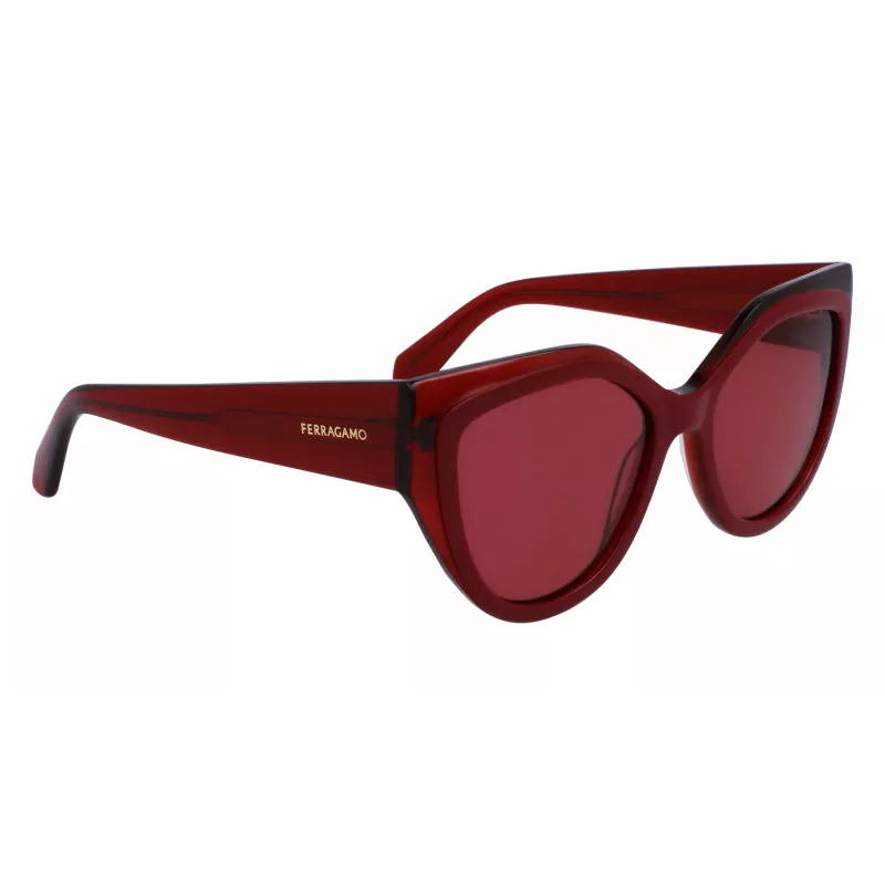 FERRAGAMO SF2004S-618 Women's Butterfly Sunglasses Havana Acetate Brown Gradient Lens 53/18/140 mm