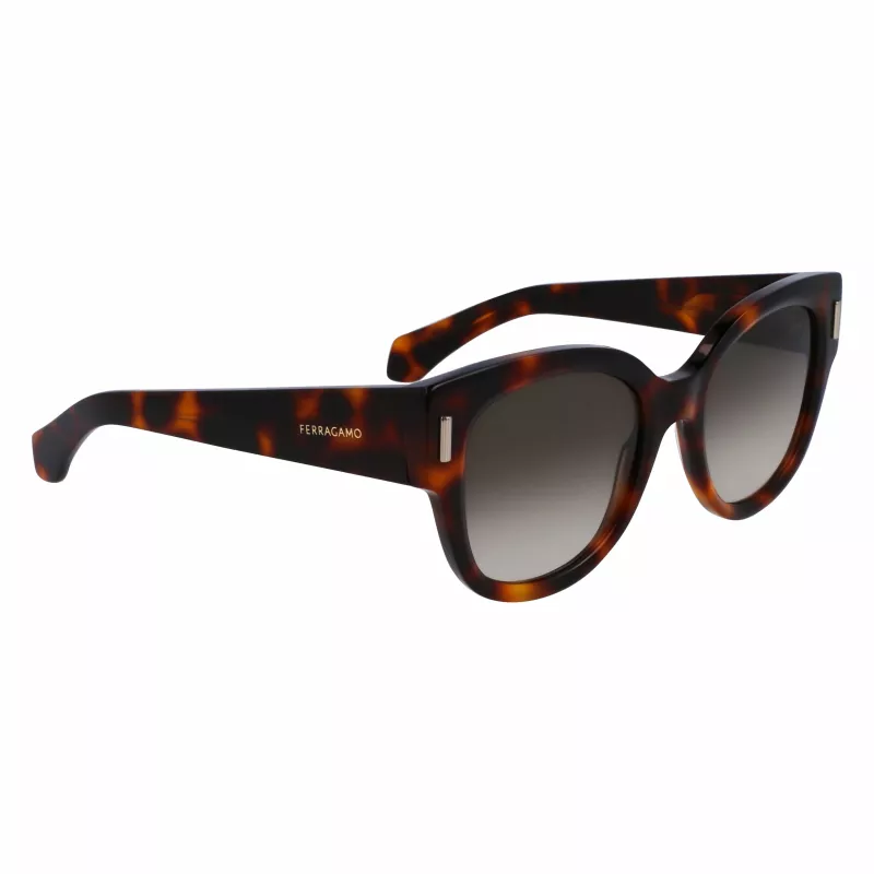 FERRAGAMO SF2007S-240 Women's Cat Eye Sunglasses Havana Brown Gradient 51mm