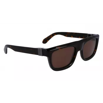 FERRAGAMO SF2009S-242 Men's Square Acetate Sunglasses Havana Brown Gradient 56/21/145 mm