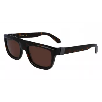 FERRAGAMO SF2009S-242 Men's Square Acetate Sunglasses Havana Brown Gradient 56/21/145 mm