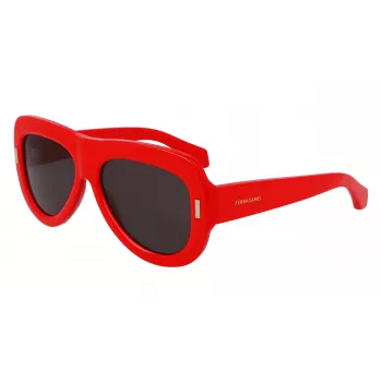FERRAGAMO SF2029SE-600 Women's Sunglasses - Dark Havana, Grey Lens, 57mm