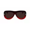 FERRAGAMO SF2029SE-615 Women's Sunglasses - Red Acetate Frame, Grey Gradient Lens, 57mm