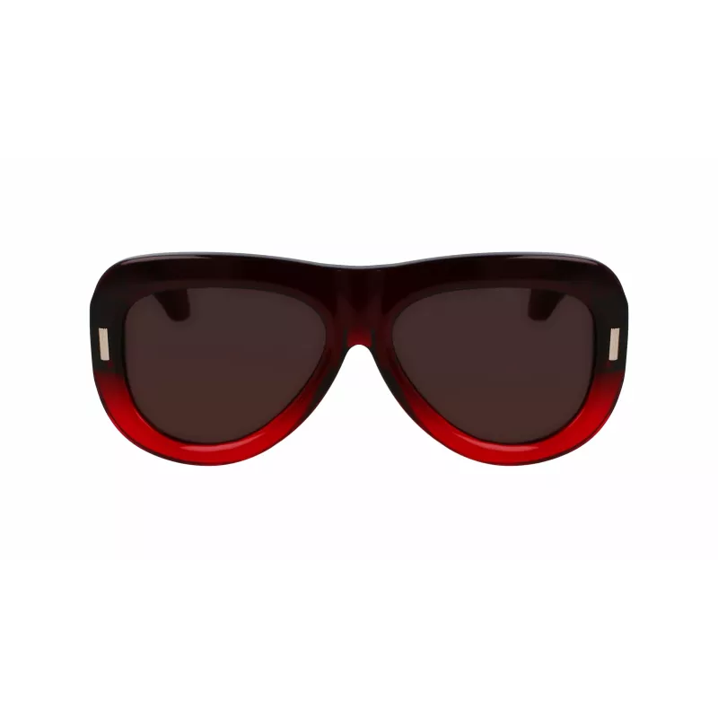 FERRAGAMO SF2029SE-615 Women's Sunglasses - Red Acetate Frame, Grey Gradient Lens, 57mm