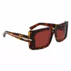 FERRAGAMO SF2032S-242 Women's Sunglasses Havana Acetate Square Frame Brown Gradient Lens 55/19/140 mm