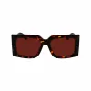 FERRAGAMO SF2032S-242 Women's Sunglasses Havana Acetate Square Frame Brown Gradient Lens 55/19/140 mm