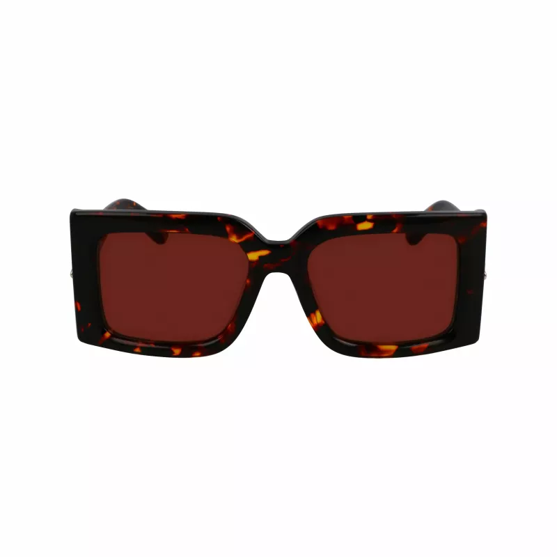 FERRAGAMO SF2032S-242 Women's Sunglasses Havana Acetate Square Frame Brown Gradient Lens 55/19/140 mm