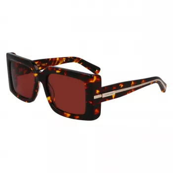 FERRAGAMO SF2032S-242 Women's Sunglasses Havana Acetate Square Frame Brown Gradient Lens 55/19/140 mm