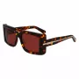 FERRAGAMO SF2032S-242 Women's Sunglasses Havana Acetate Square Frame Brown Gradient Lens 55/19/140 mm