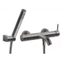 FERRO BCK11GM Wall-Mounted Bath Mixer with Shower Set, Gun Metal