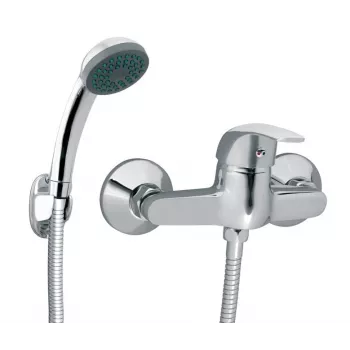 FERRO ELBA BEL77 Thermostatic Mixer Shower Set with Adjustable Riser Rail, Polished Chrome