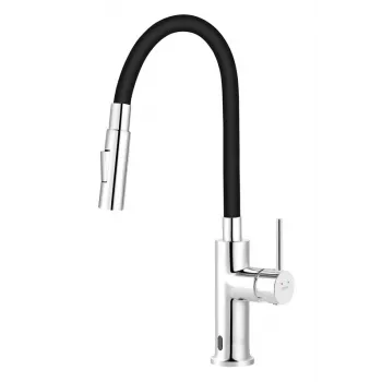 FERRO DISTANZA SENSOR FLEXSPOUT Touchless Pull-Out Kitchen Mixer Tap Chrome