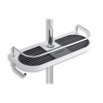 FERRO Metalia 57 Polished Chrome Brass Shower Shelf for Adjustable Shower Holder 65580.1