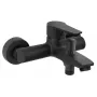 FERRO Rennto BNT1BL Wall-Mounted 2-Hole Bath Mixer Tap, Matte Black, Single-Lever, Brass, Ceramic Cartridge 35 mm, Spout Reach 170 mm, Connection Spacing 150 mm, G1/2 inch