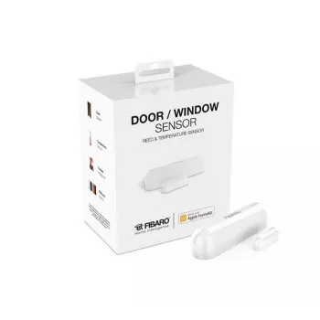 Fibaro Door Window Sensor 2 for Apple HomeKit – White, Bluetooth Low Energy, Built-in Temperature Sensor