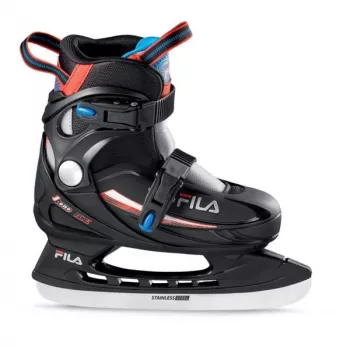 Fila J-One Ice HR Junior Ice Hockey Skates, Black/Red/Blue, EU 31-35