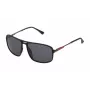 FILA Men's Sunglasses SF9329-58U28Z - Rectangular Matte Black Frame with Smoke Polycarbonate Lenses, UV400 Protection