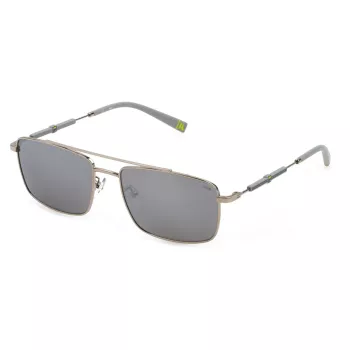 FILA Men's Sunglasses SFI116V57579X - Black Frame, Grey Lens, 57mm