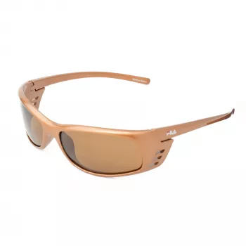 FILA SF004-62C3 Unisex Rectangular Sunglasses - Black Frame Grey Lens 62/16/125 mm