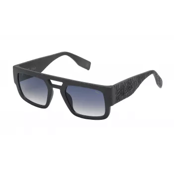 FILA SFI085500968 Men's Rectangular Sunglasses - Black Frame Grey Lens 50/23/145 mm
