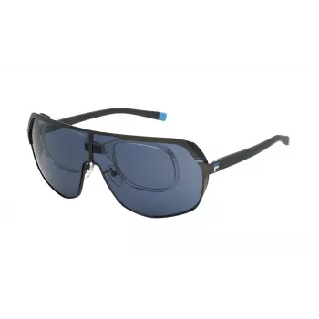 FILA SFI125990627 Men's Sport Sunglasses - Black Frame, Smoke Lens, UV400