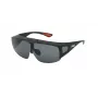 FILA SFI126-99U28P Unisex Sunglasses - Matte Black Frame, Grey Polarized Lens, UV400, Shield Style