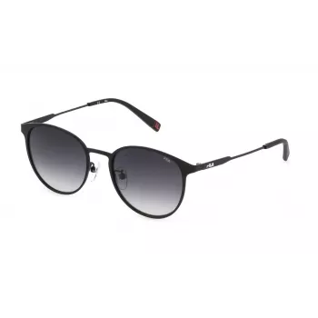 FILA SFI217-52531Y Unisex Sunglasses - Black Frame, Grey Lens, 52mm