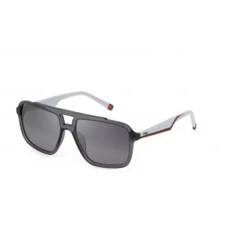 FILA SFI460-574ALP Unisex Rectangular Sunglasses - Havana/Brown Acetate Frame, Brown Polycarbonate Lenses, UV400 Protection