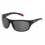 FILA SFI514-64U28P Men's Polarized Sunglasses, Black Frame, Grey Lens, 64/17/130 mm
