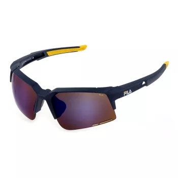 FILA SFI515-67U43B Unisex Sunglasses - Sport Rectangular Frame, UV400 Protection, 67mm Lens