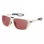 FILA SFI722-635WWA Men's Rectangle Sunglasses - Black Frame, Grey Lens, UV400