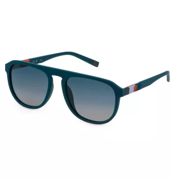 FILA Unisex SFI528-566EMP Sunglasses - Rectangular Full-Rim Plastic Frame - UV400 Protection - 56/19/145 mm